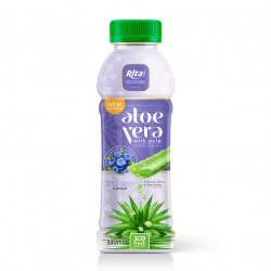 Pet bottle 330ml Aloe vera with pulp drink blueberry flavor